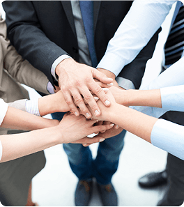 Business team standing together