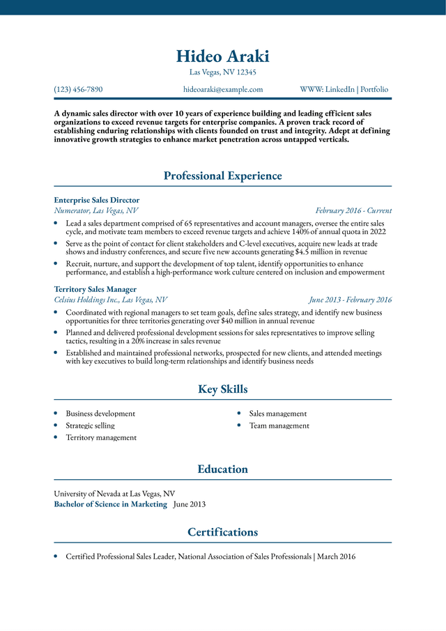 Resume Template 5